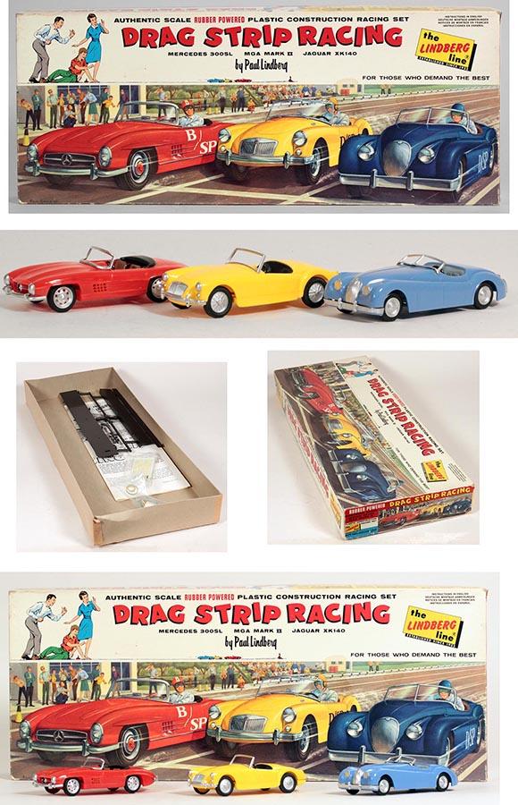 1961 Lindberg Drag Strip Racing Set in Original Box